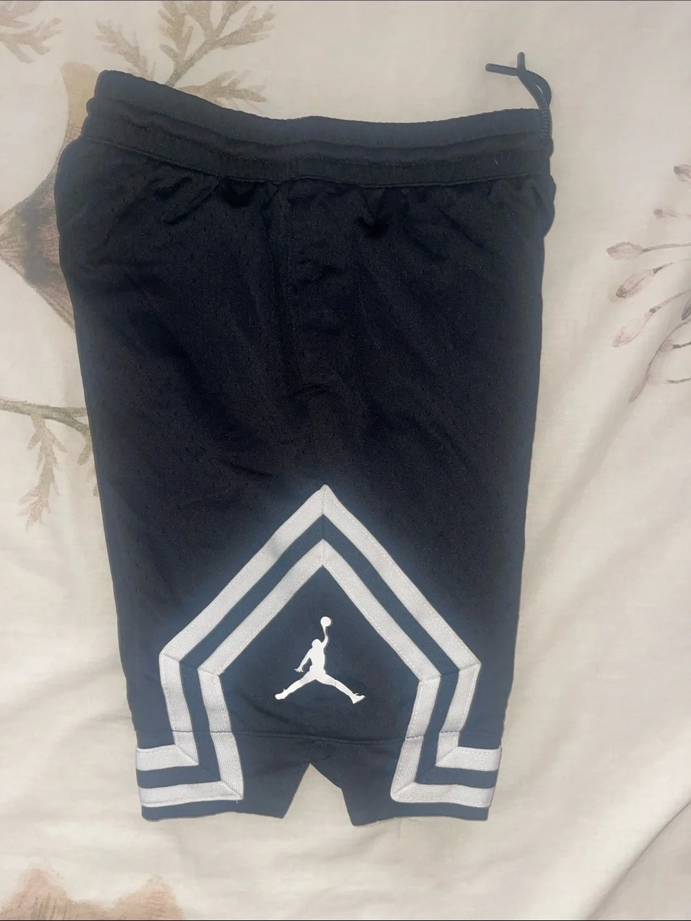 Jordan Black Shorts with White Jumpman and Stripe Detail